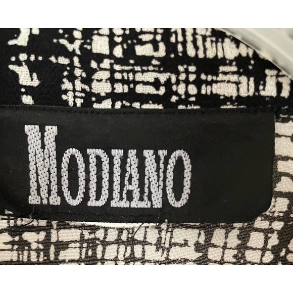 Modiano Black & White sz XL Button-up Blouse - Picture 3 of 3